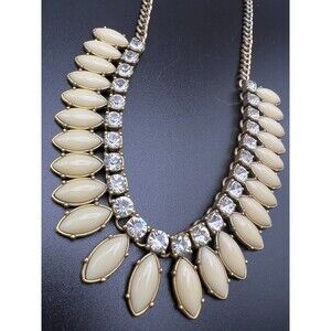 J. Crew Crystal and Cream Collar Necklace
